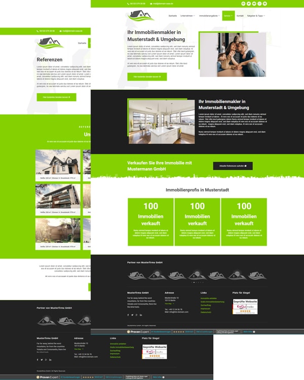 Immobilienmakler-Webseite