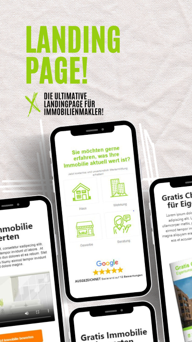 Landingpage für Immobilienmakler - Immobilien Leads